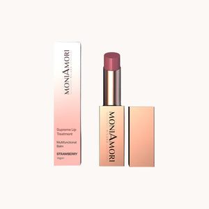 Supreme Lip Treatment – veganer, intensiv pflegender Lippenbalsam mit Himbeerduft, Hanfsamenöl, Sheabutter und kosmetischem Honig für geschützte, hydratisierte Lippen