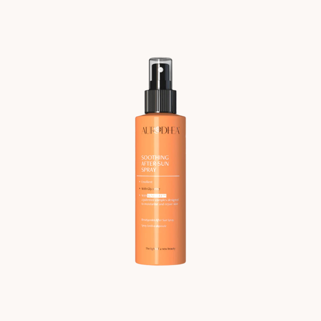 Aurodhea Beruhigendes After Sun Spray mit SUNRELIEF™, Aloe Vera, Haferextrakt und Glycerin – feuchtigkeitsspendende Pflege mit kühlendem Effekt nach dem Sonnenbad
